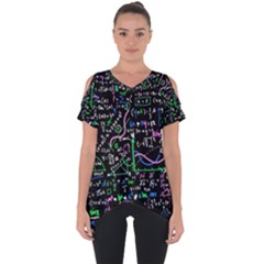 Math-linear-mathematics-education-circle-background Cut Out Side Drop Tee by Salman4z