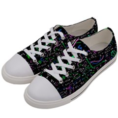 Math-linear-mathematics-education-circle-background Men s Low Top Canvas Sneakers by Salman4z