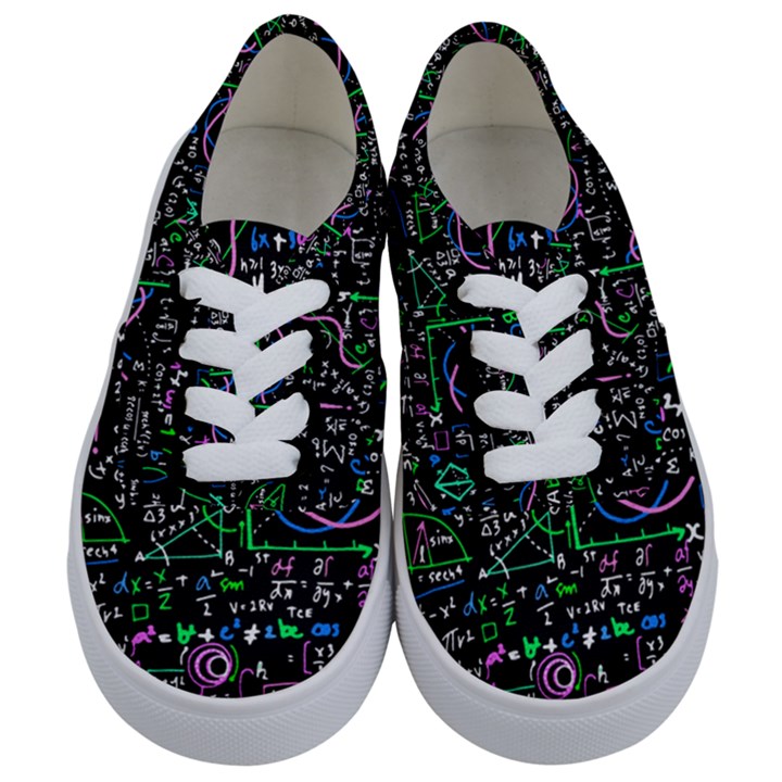 Math-linear-mathematics-education-circle-background Kids  Classic Low Top Sneakers