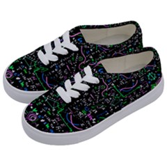 Math-linear-mathematics-education-circle-background Kids  Classic Low Top Sneakers by Salman4z