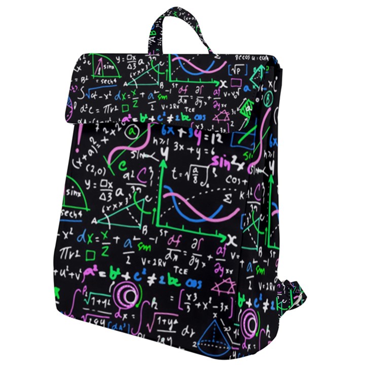 Math-linear-mathematics-education-circle-background Flap Top Backpack