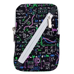 Math-linear-mathematics-education-circle-background Belt Pouch Bag (large) by Salman4z