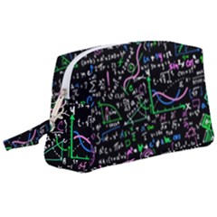 Math-linear-mathematics-education-circle-background Wristlet Pouch Bag (large) by Salman4z