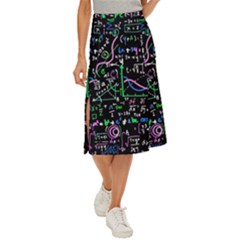 Math-linear-mathematics-education-circle-background Midi Panel Skirt by Salman4z