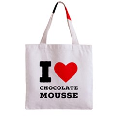 I Love Chocolate Mousse Zipper Grocery Tote Bag by ilovewhateva