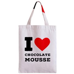 I Love Chocolate Mousse Zipper Classic Tote Bag by ilovewhateva