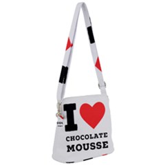 I Love Chocolate Mousse Zipper Messenger Bag by ilovewhateva