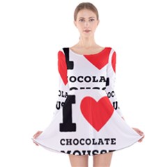 I Love Chocolate Mousse Long Sleeve Velvet Skater Dress by ilovewhateva