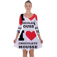 I Love Chocolate Mousse Quarter Sleeve Skater Dress by ilovewhateva