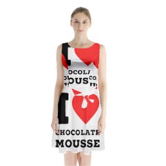 I Love Chocolate Mousse Sleeveless Waist Tie Chiffon Dress by ilovewhateva