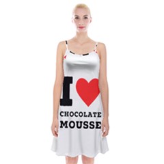 I Love Chocolate Mousse Spaghetti Strap Velvet Dress by ilovewhateva