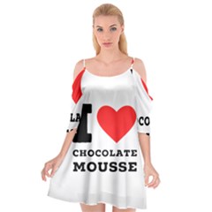 I Love Chocolate Mousse Cutout Spaghetti Strap Chiffon Dress by ilovewhateva