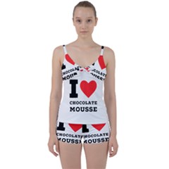 I Love Chocolate Mousse Tie Front Two Piece Tankini by ilovewhateva