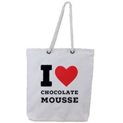 I Love Chocolate Mousse Full Print Rope Handle Tote (large) by ilovewhateva