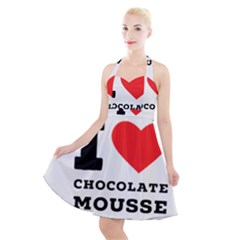 I Love Chocolate Mousse Halter Party Swing Dress  by ilovewhateva