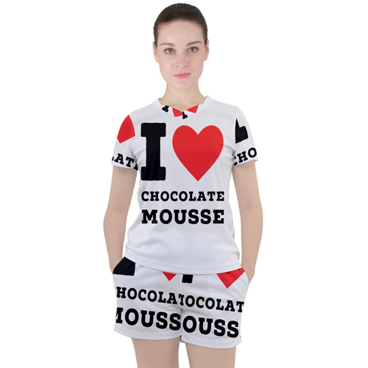 I love chocolate mousse Women s Tee and Shorts Set