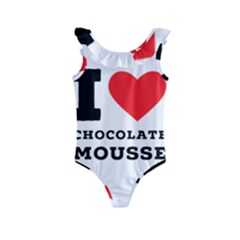 I Love Chocolate Mousse Kids  Frill Swimsuit by ilovewhateva