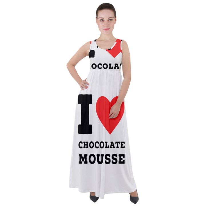 I love chocolate mousse Empire Waist Velour Maxi Dress