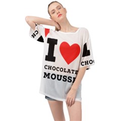 I Love Chocolate Mousse Oversized Chiffon Top by ilovewhateva