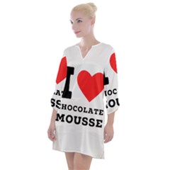 I Love Chocolate Mousse Open Neck Shift Dress by ilovewhateva