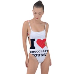 I Love Chocolate Mousse Tie Strap One Piece Swimsuit by ilovewhateva