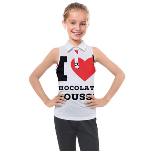 I Love Chocolate Mousse Kids  Sleeveless Polo Tee by ilovewhateva