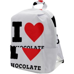 I Love Chocolate Mousse Zip Up Backpack by ilovewhateva