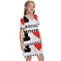 I love chocolate mousse Kids  Short Sleeve Tiered Mini Dress View3