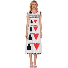 I Love Chocolate Mousse V-neck Drawstring Shoulder Sleeveless Maxi Dress by ilovewhateva