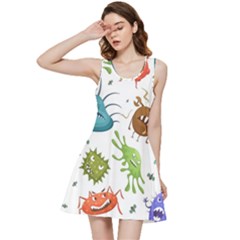 Dangerous-streptococcus-lactobacillus-staphylococcus-others-microbes-cartoon-style-vector-seamless Inside Out Racerback Dress by Salman4z