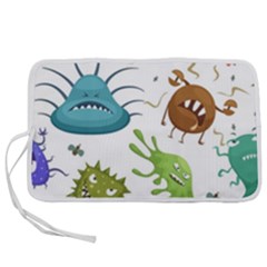 Dangerous-streptococcus-lactobacillus-staphylococcus-others-microbes-cartoon-style-vector-seamless Pen Storage Case (m) by Salman4z