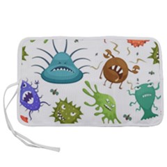 Dangerous-streptococcus-lactobacillus-staphylococcus-others-microbes-cartoon-style-vector-seamless Pen Storage Case (l) by Salman4z