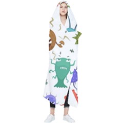 Dangerous-streptococcus-lactobacillus-staphylococcus-others-microbes-cartoon-style-vector-seamless Wearable Blanket by Salman4z