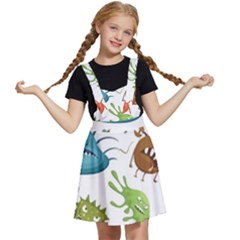 Dangerous-streptococcus-lactobacillus-staphylococcus-others-microbes-cartoon-style-vector-seamless Kids  Apron Dress by Salman4z