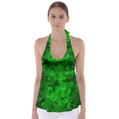 Green-rod-shaped-bacteria Babydoll Tankini Top by Salman4z