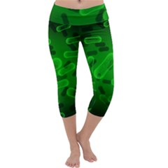 Green-rod-shaped-bacteria Capri Yoga Leggings by Salman4z