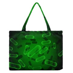 Green-rod-shaped-bacteria Zipper Medium Tote Bag by Salman4z