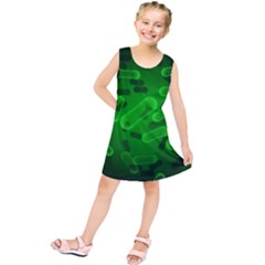 Green-rod-shaped-bacteria Kids  Tunic Dress by Salman4z