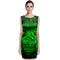 Green-rod-shaped-bacteria Sleeveless Velvet Midi Dress by Salman4z