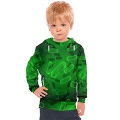 Green-rod-shaped-bacteria Kids  Hooded Pullover by Salman4z