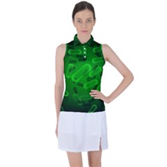 Green-rod-shaped-bacteria Women s Sleeveless Polo Tee by Salman4z