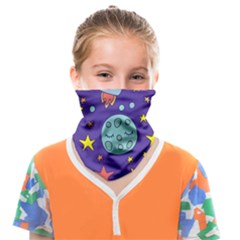 Card-with-lovely-planets Face Covering Bandana (kids)