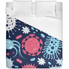 Seamless-pattern-microbes-virus-vector-illustration Duvet Cover (california King Size) by Salman4z