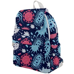 Seamless-pattern-microbes-virus-vector-illustration Top Flap Backpack by Salman4z