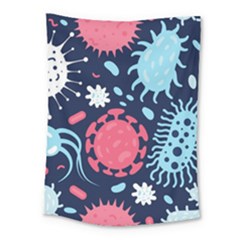 Seamless-pattern-microbes-virus-vector-illustration Medium Tapestry