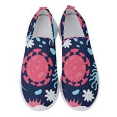 Seamless-pattern-microbes-virus-vector-illustration Women s Slip On Sneakers by Salman4z