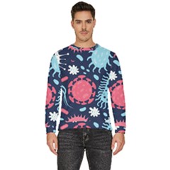 Seamless-pattern-microbes-virus-vector-illustration Men s Fleece Sweatshirt by Salman4z