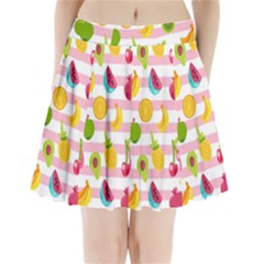 Tropical-fruits-berries-seamless-pattern Pleated Mini Skirt by Salman4z