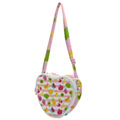 Tropical-fruits-berries-seamless-pattern Heart Shoulder Bag by Salman4z