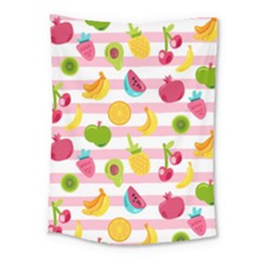 Tropical-fruits-berries-seamless-pattern Medium Tapestry